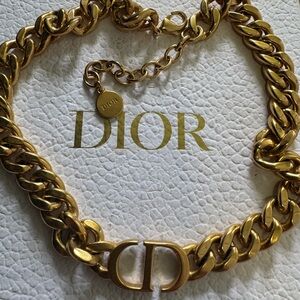 Dior Luxurious Gold-Tone Chain Necklace